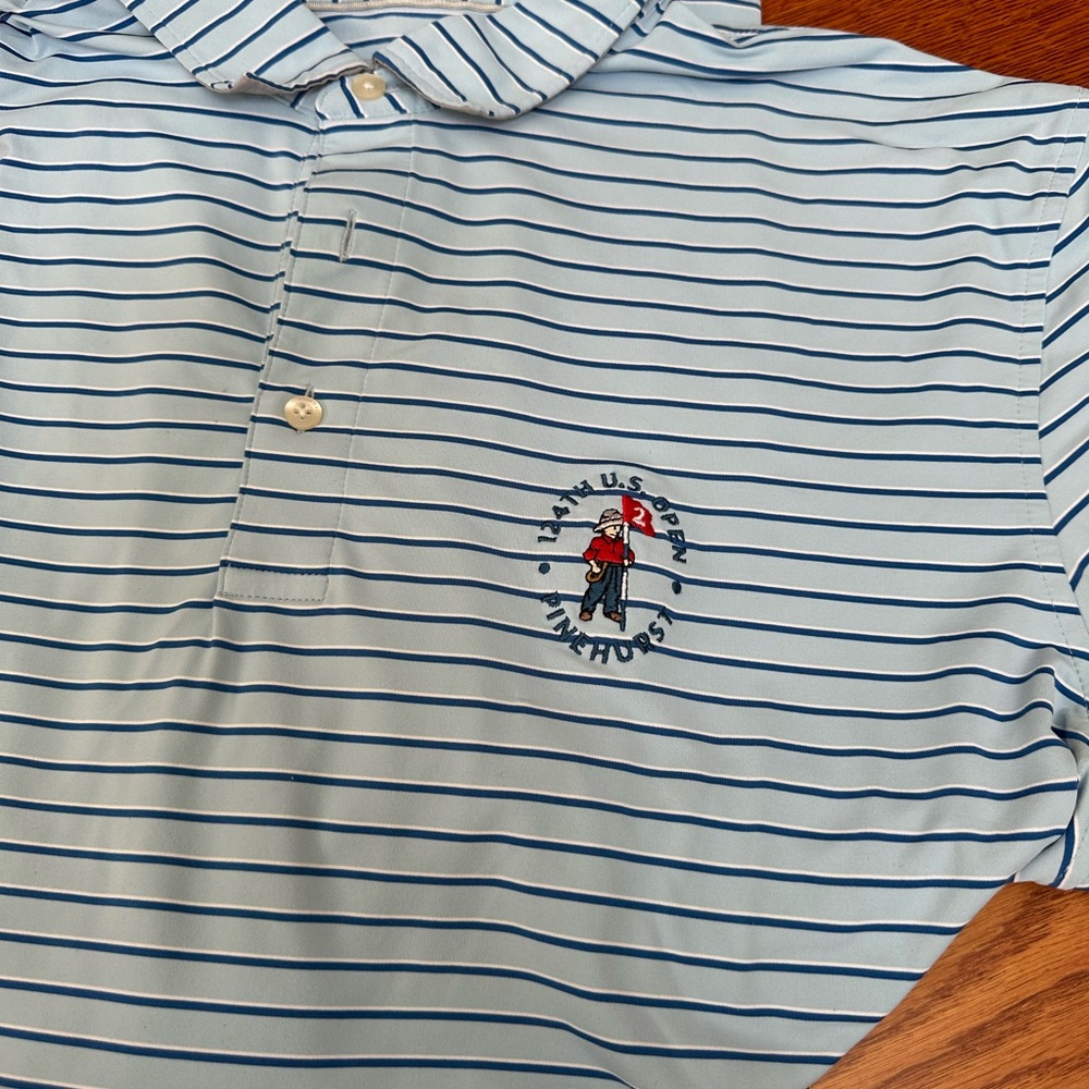 Vineyard Vines Blue and White Striped Polo US Open Edition